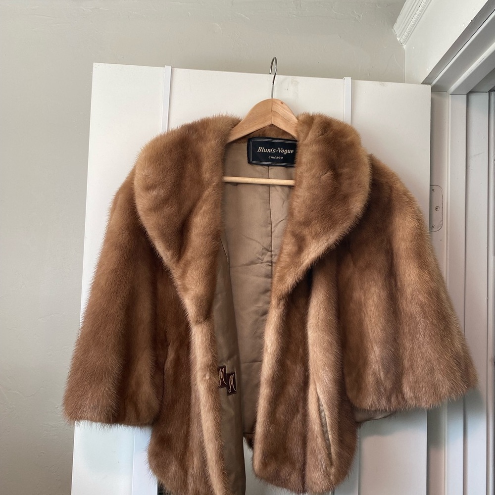 Women's Brown Fur Cape by